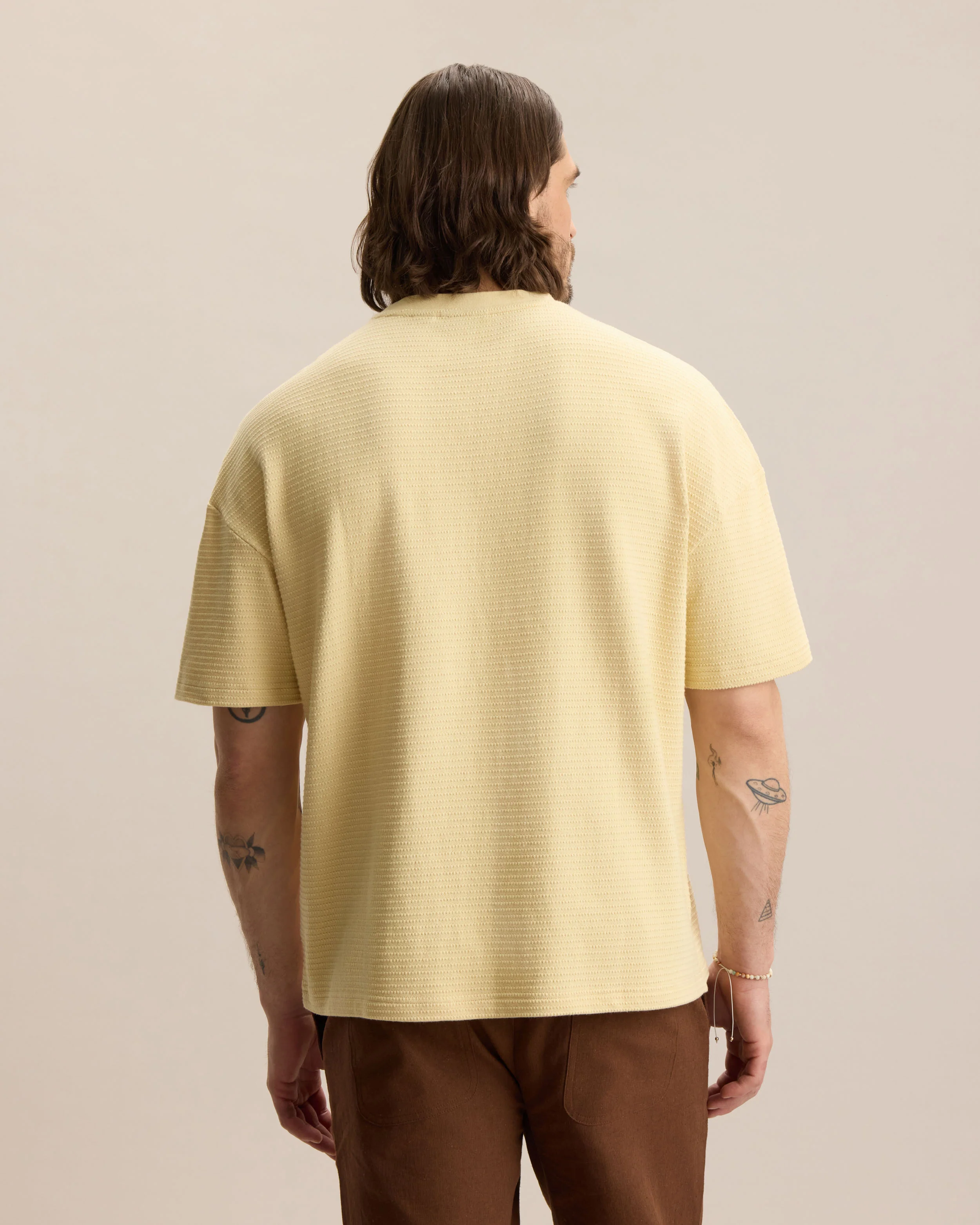 BOXY TEXTURED KNIT TEE - Image 3